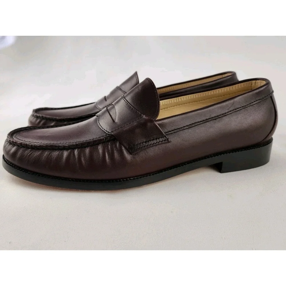 SAS Mens Penny 40 Slip On Loafers Cordovan Leather Dress Shoes Sz 14 M